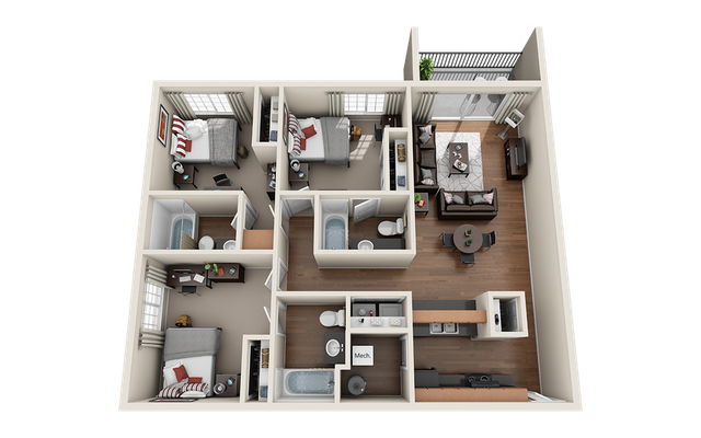 The Outpost San Marcos 3x3 Platinum Floor Plan