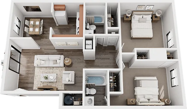 Colonial Village 2x2 B Platinum Floor Plan