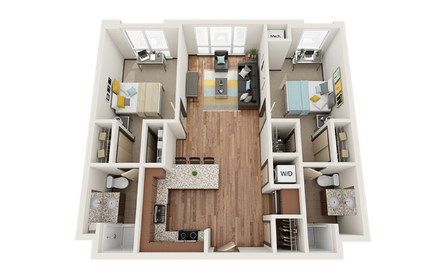 The Knoll Dinkytown B4 Floor Plan Image