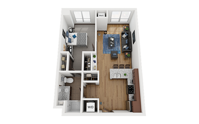 The Bridges Dinkytown A2 Floor Plan Image