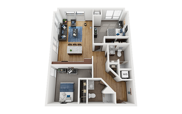The Bridges Dinkytown B1 Floor Plan Image