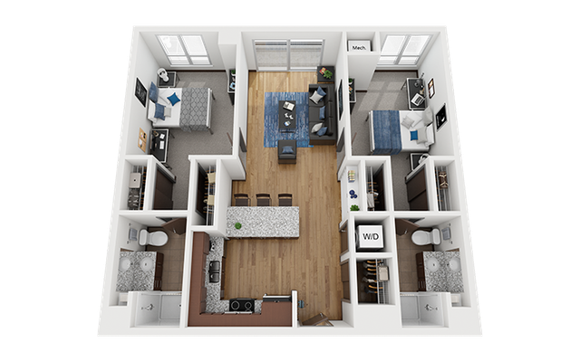 The Bridges Dinkytown B4 Floor Plan Image