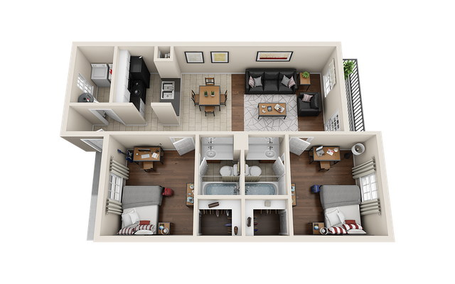 The Vine at Bermuda Run 2x2 Standard Floor Plan