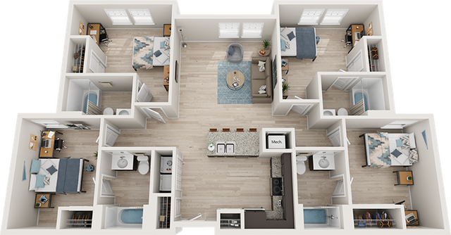 The Park on Morton 4x4 Platinum Floor Plan