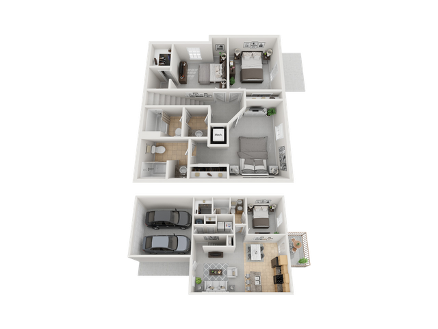The Row Apartments The Mizzou 4x3 Floor Plan