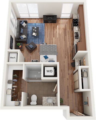 The Knoll Dinkytown S3 Studio Floor Plan