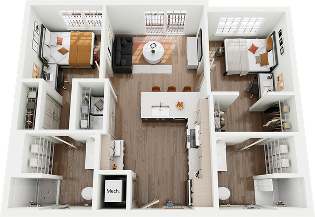 Signature on Grand B1 2 Bedroom Floor Plan