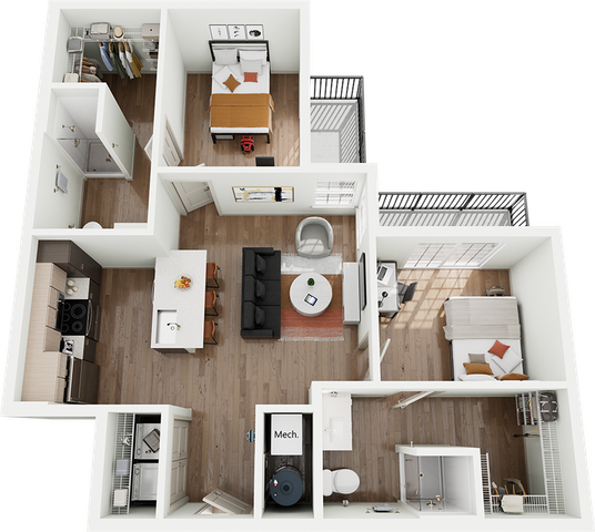 Signature on Grand B3 2 Bedroom Floor Plan