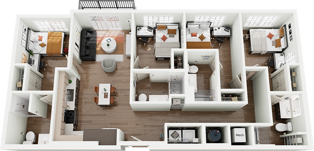 Signature on Grand D2 4 Bedroom Floor Plan