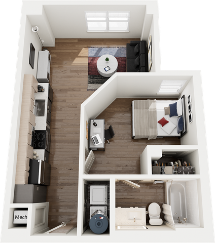 Signature at Varsity A5 1 Bedroom Floor Plan