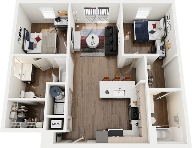 Signature at Varsity B1 2 Bedroom Floor Plan