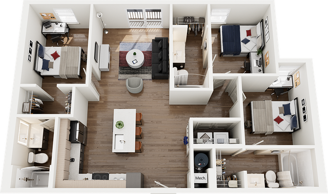 Signature at Varsity C1 3 Bedroom Floor Plan