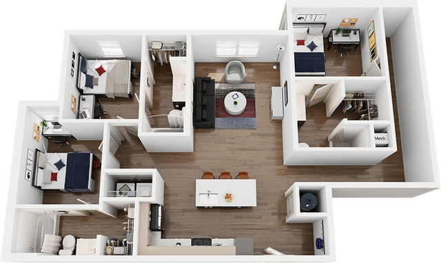 Signature at Varsity C2 3 Bedroom Floor Plan
