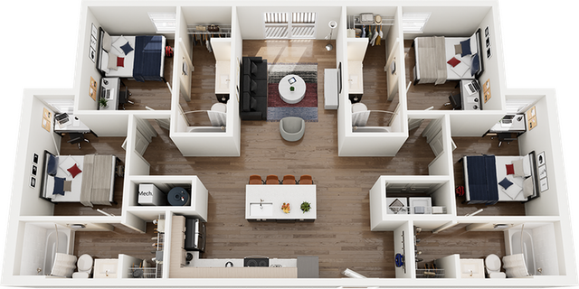 Signature at Varsity D1 4 Bedroom Floor Plan