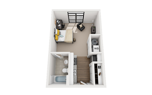 Greene Crossing Studio-1 Flats VIP Floor Plan