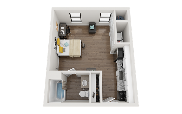 Greene Crossing Studio-2 Flats VIP Floor Plan
