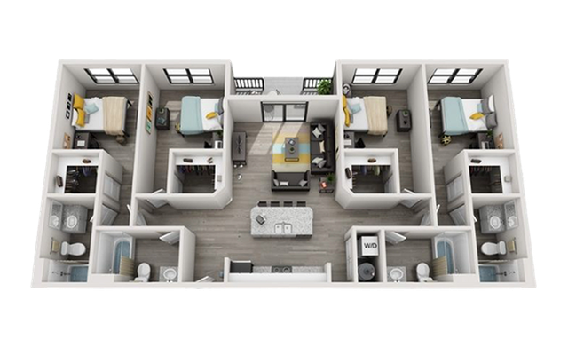 Greene Crossing 4x4-1 Annex VIP Floor Plan
