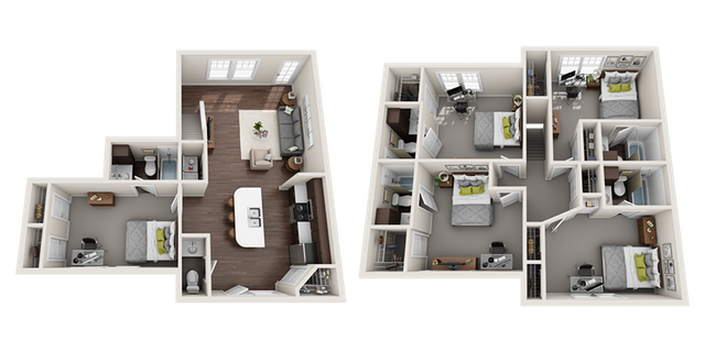 The Avenue at Norman 5 Bedroom Townhome Floor Plan