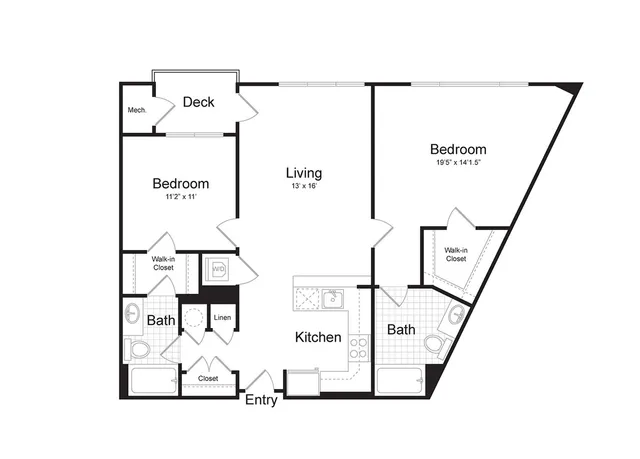 2-Bedroom 2-Bathroom | 1,147 sqft