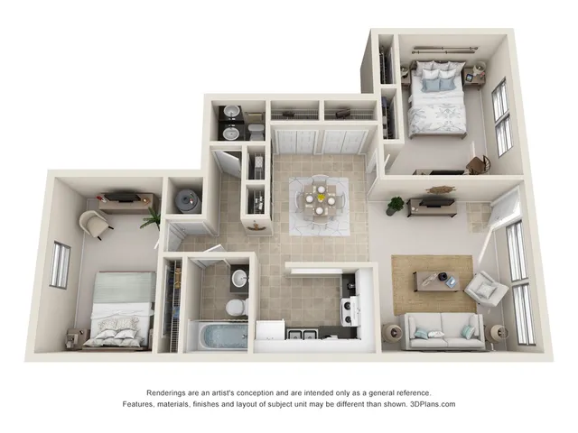 2 BEDROOM, 1.5 BATH