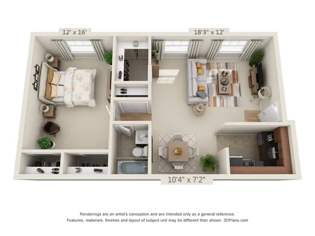 1 Bed 1 Bath