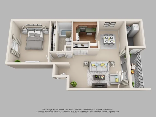1 Bedroom - Columbia A