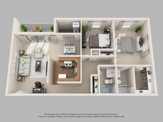 2 Bedroom - 946 SF