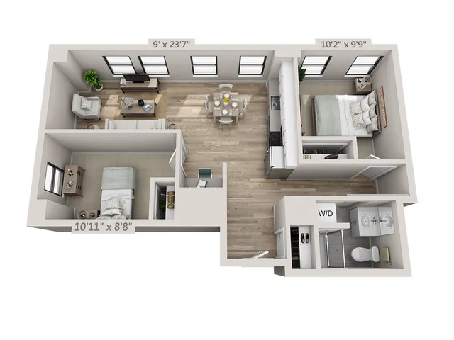 2 Bed - 835 SF