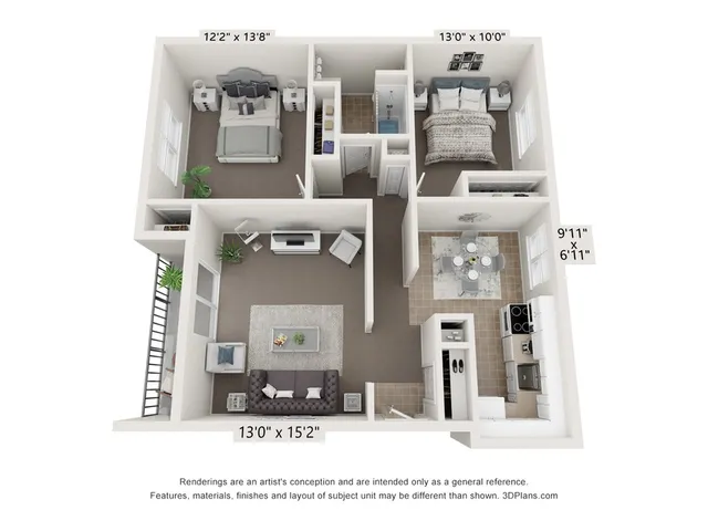 2 Bed 1 Bath Small