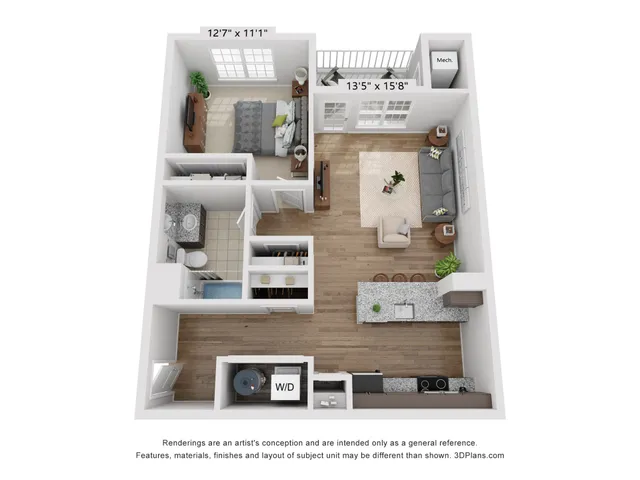 1 Bedroom 1 Bath - 799