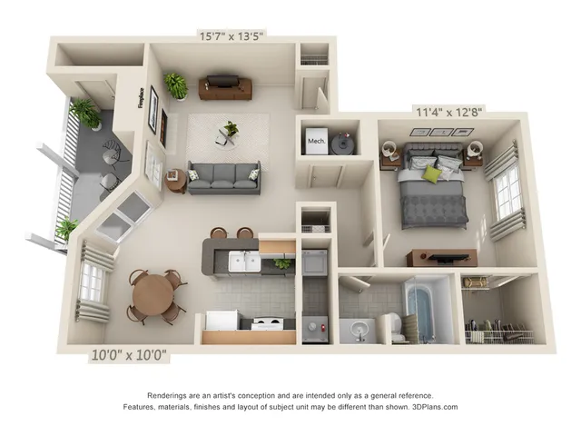 Stonington one bedroom at The Village at Wethersfield