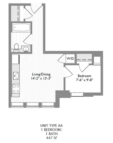 1-Bedroom 1-Bathroom | 474 sqft