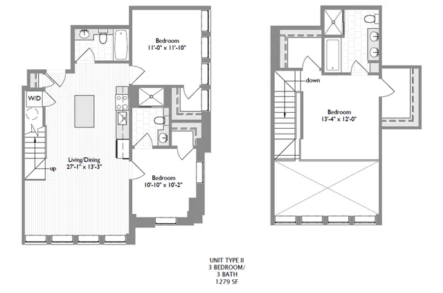 3-Bedroom 3-Bathroom w/ Loft 1,276 sqft