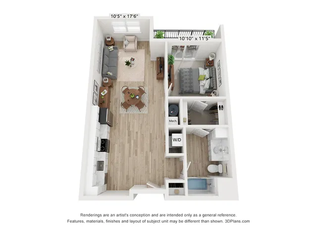 1-Bedroom 1-Bathroom | 818 sqft