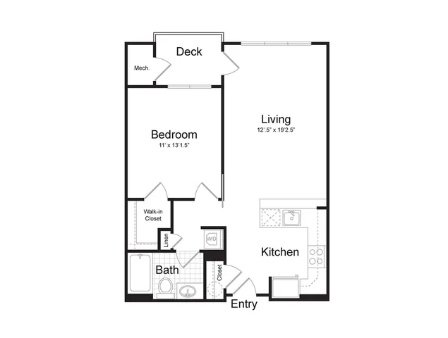 1-Bedroom 1-Bathroom | 721 sqft