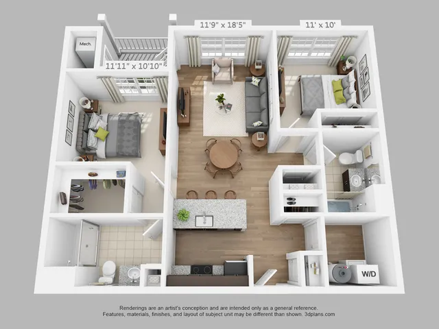2-Bedroom | 1,049 sqft