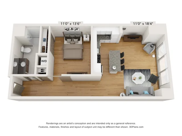 1-Bedroom 1-Bathroom | 806 sqft