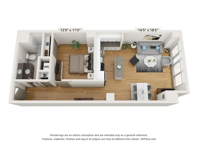 1-Bedroom 1-Bathroom | 920 sqft