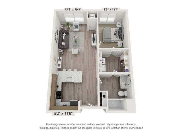 1-Bedroom 1-Bathroom ADH | 764 sqft