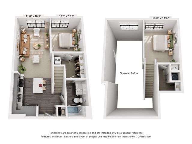 1 Bedroom with Loft-A2L