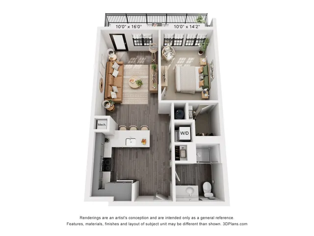1 Bed, 1 Bath- A3