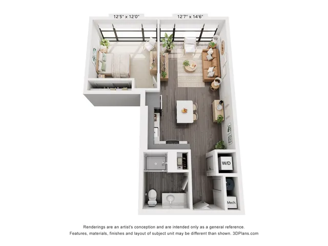 1-Bedroom 1-Bathroom | 720 sqft