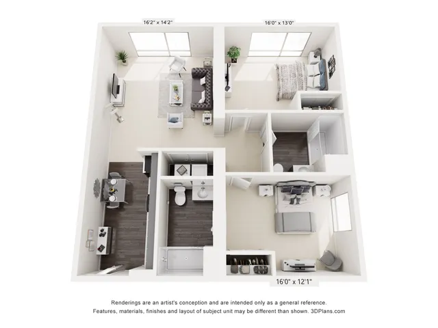 B2: 2 Bed, 2 Bath