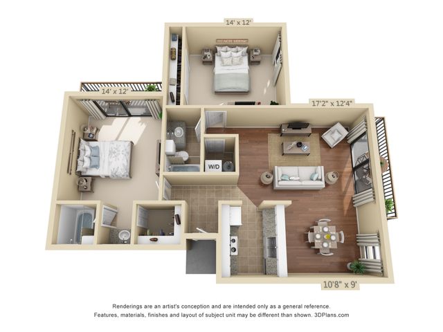 2 Bed, 2 Bath