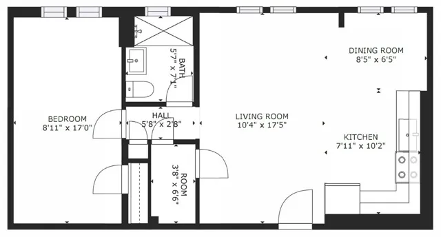 1 Bd Floorplan