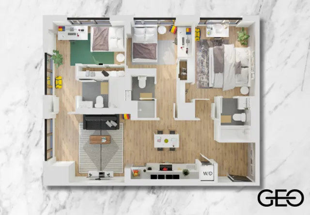 The GEO Kingston - 3 Bedroom Apartment For Rent