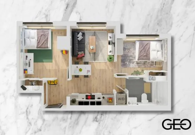 Geo Kingston - Sapphire 2 bed | 1 Bath