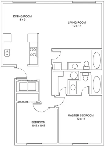 2x2 2bd 2br 2 bed 2 bath