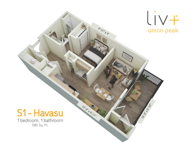 Havasu Studio Floor plan