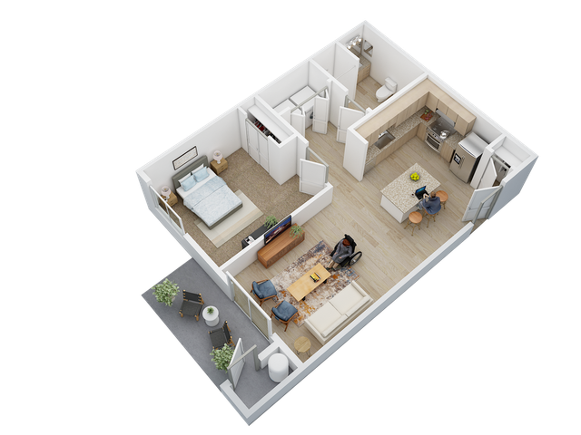 A1 Barrier Free Floor Plan